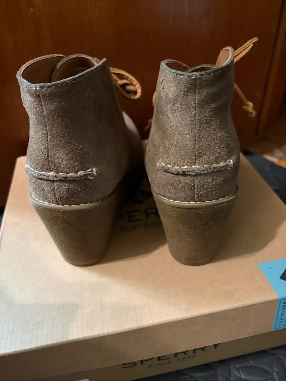 Sperry Women’s Celeste Prow Taupe Suede Boots